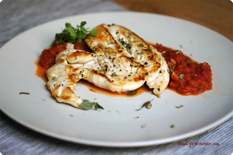 Pechuga a la plancha con salsa